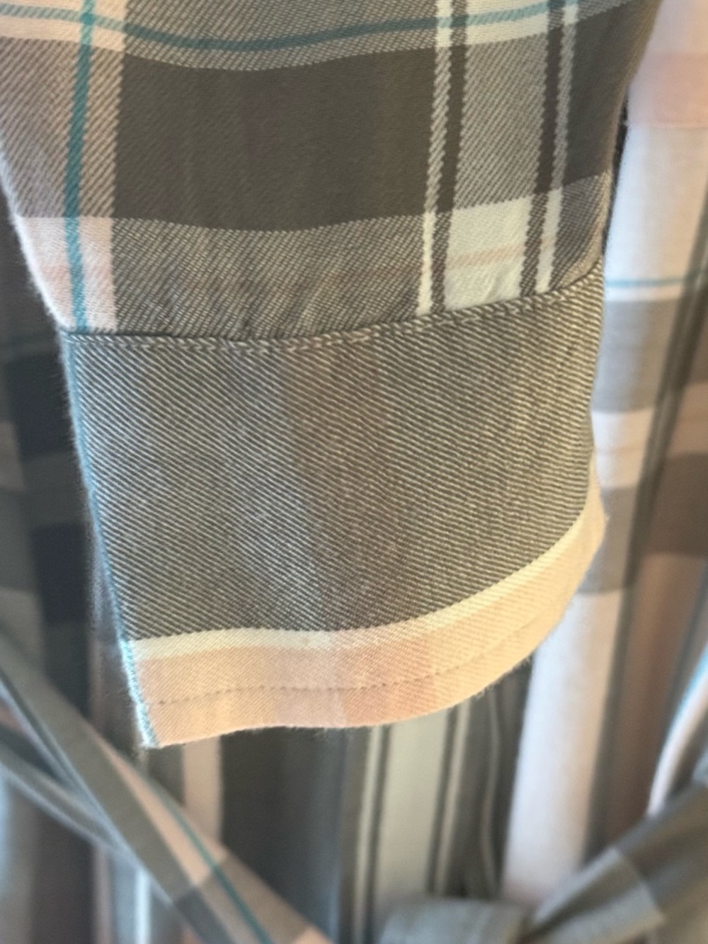 Ralph Lauren Plaid Shirt‑Style Maxi Dress in Gray and Cream - Picture 8 of 8